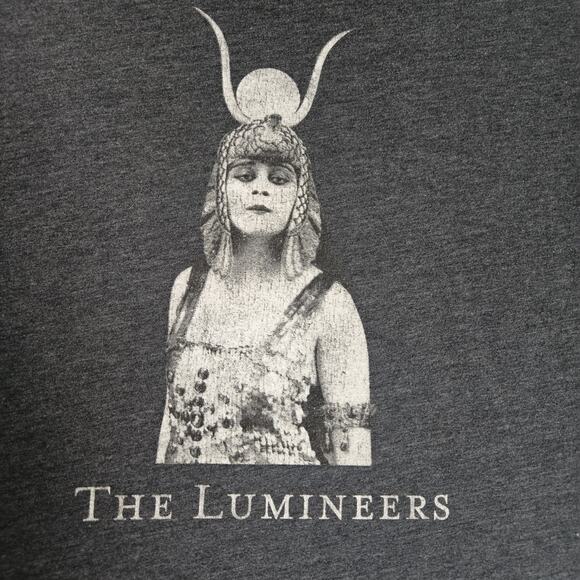 The Lumineers T-Shirt Adult Large Gray Cleopatra World Tour 2016 Rock Music - Picture 4 of 6